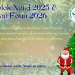 Kartu Ucapan Selamat Hari Natal dan Tahun Baru Ilustrasi Cat Air Putih Pasir